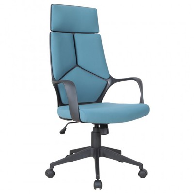 ADJ. OFFICE CHAIR W. GAS LIFT BLUE